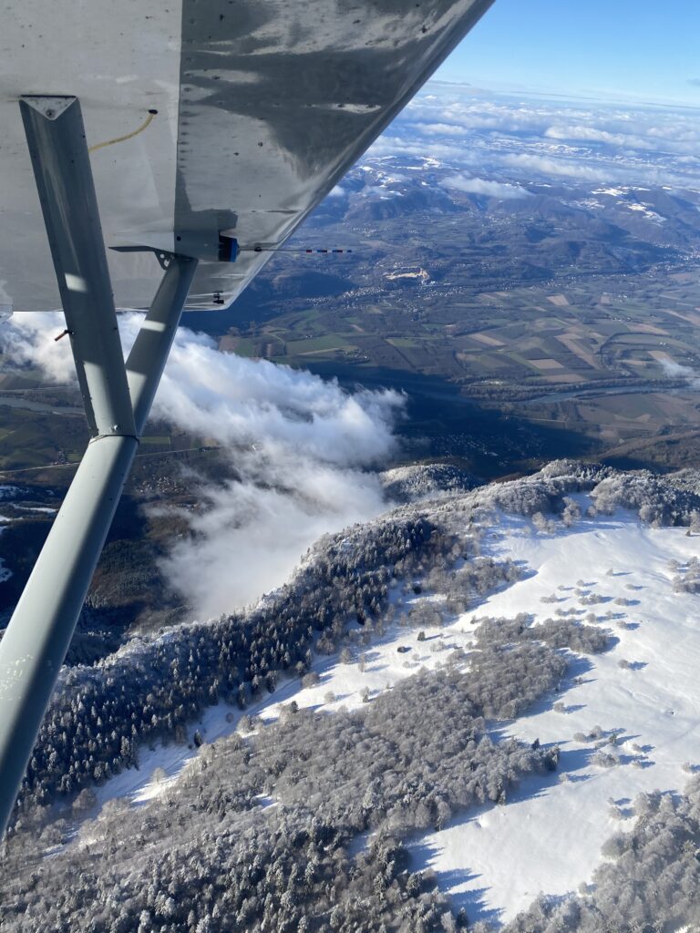 Paysages enneigés sous l’aile de l’ULM — Vercors luxe